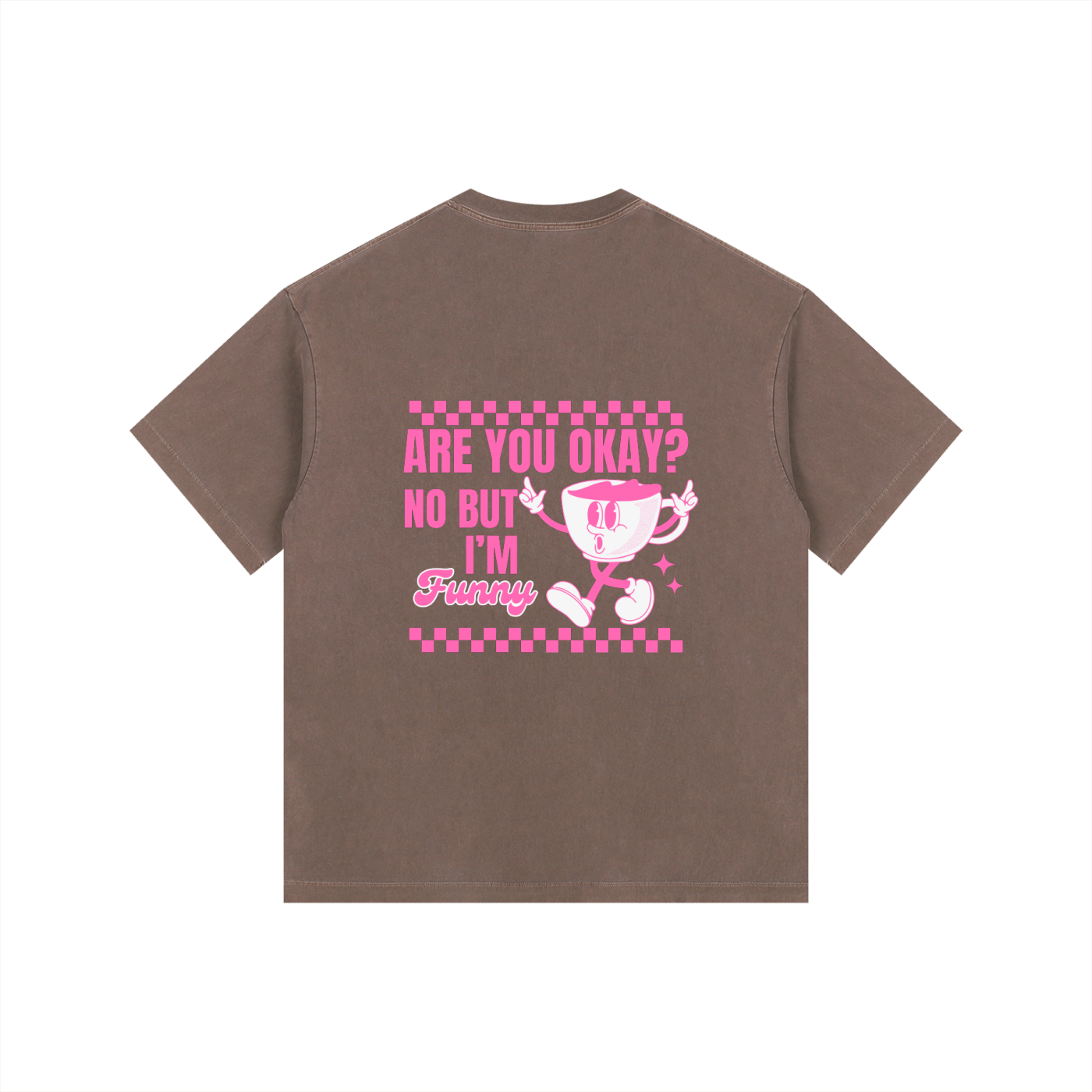 Are you okay? Vintage Washed Oversized Cotton T-Shirt