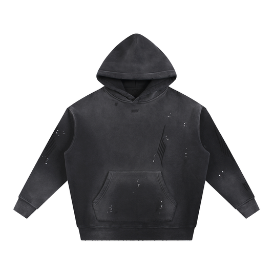 On my husbands last nerve Vintage Washed Frayed Fleece Hoodie