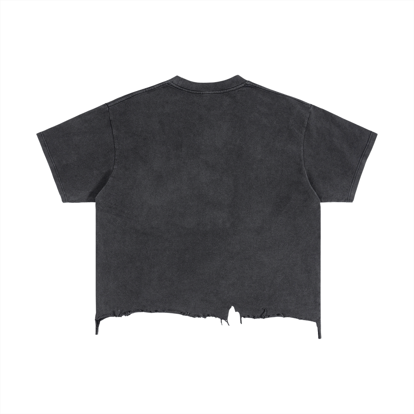 mentally spicy Vintage Wash Boxy Distressed Hem T-Shirt