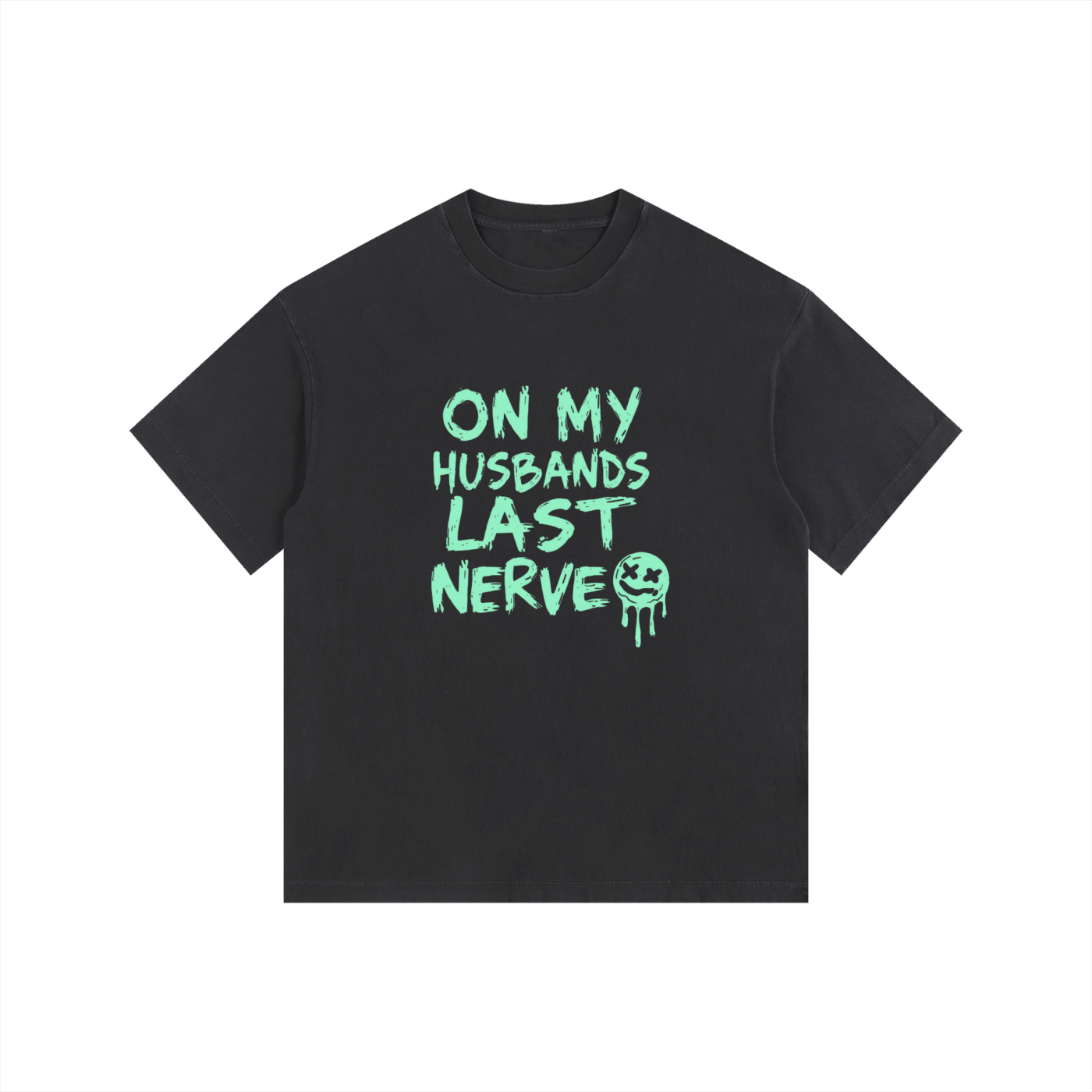 On my husbands last nerve Vintage Washed Oversized Cotton T-Shirt