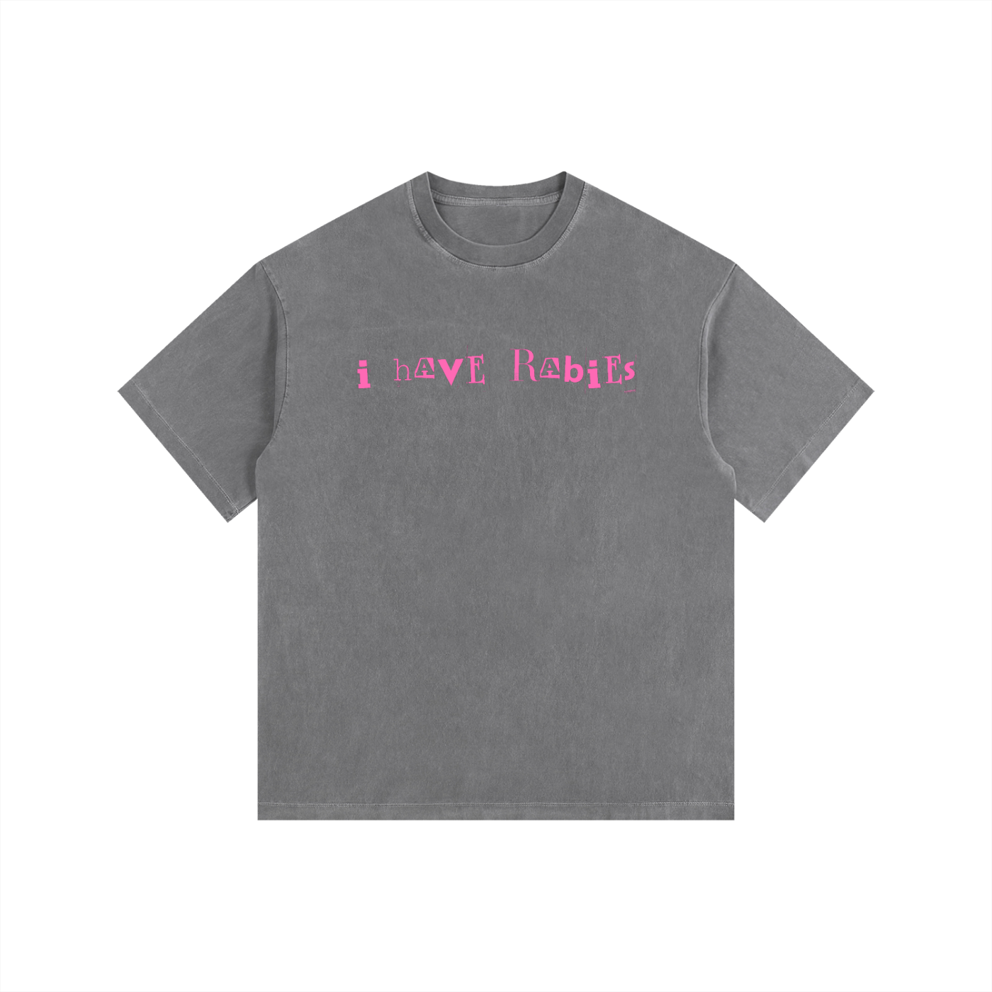 i have rabies Vintage Washed Oversized Cotton T-Shirt