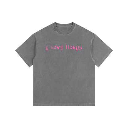 i have rabies Vintage Washed Oversized Cotton T-Shirt