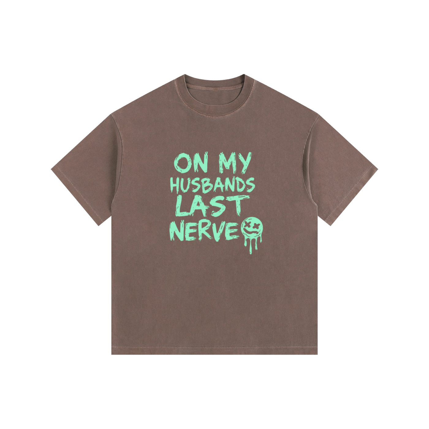On my husbands last nerve Vintage Washed Oversized Cotton T-Shirt