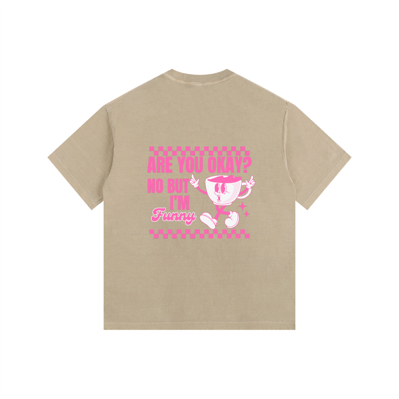 Are you okay? Vintage Washed Oversized Cotton T-Shirt
