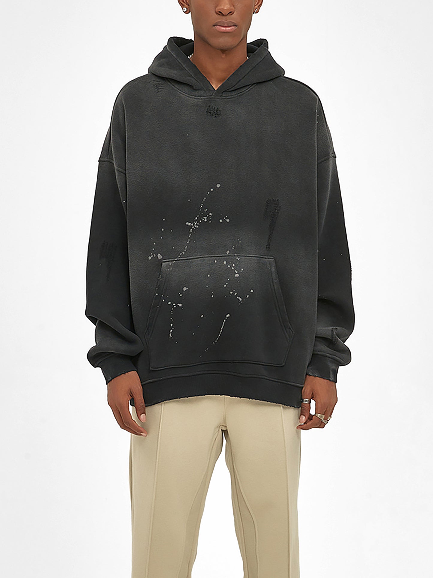 i have rabies Vintage Washed Frayed Fleece Hoodie