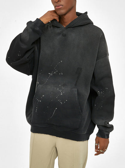 Mentally Spicy Vintage Washed Frayed Fleece Hoodie