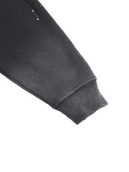 Mentally Spicy Vintage Washed Frayed Fleece Hoodie