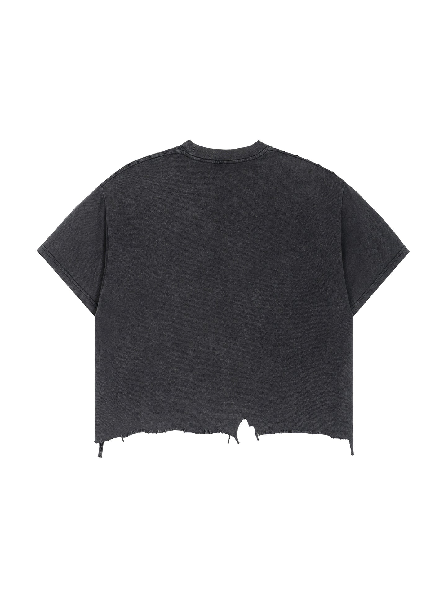 On my husbands last nerve Vintage Wash Boxy Distressed Hem T-Shirt